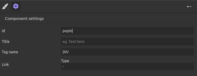 {screenshot of silex #popin selector}